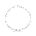 Pulseira de Prata Masculina 3x1 3,7mm Fio 100