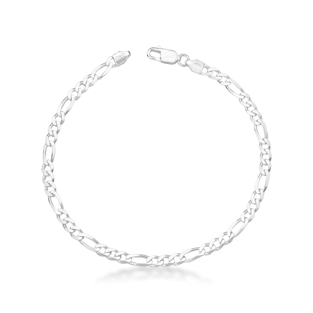Pulseira de Prata Masculina 3x1 3,7mm Fio 100
