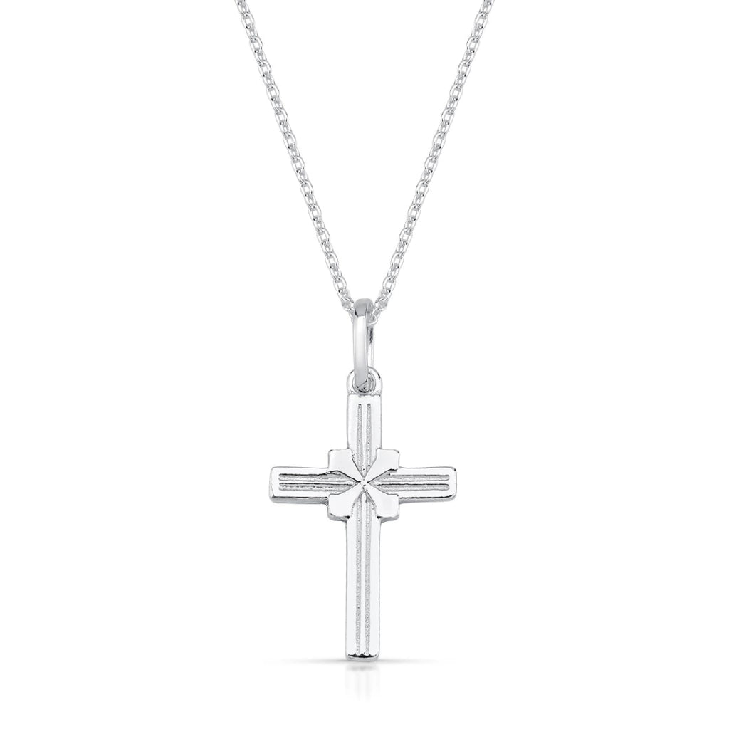 Colar de Prata Crucifixo Liso