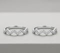 Anel de Prata 925 Zig Zag Cravejado