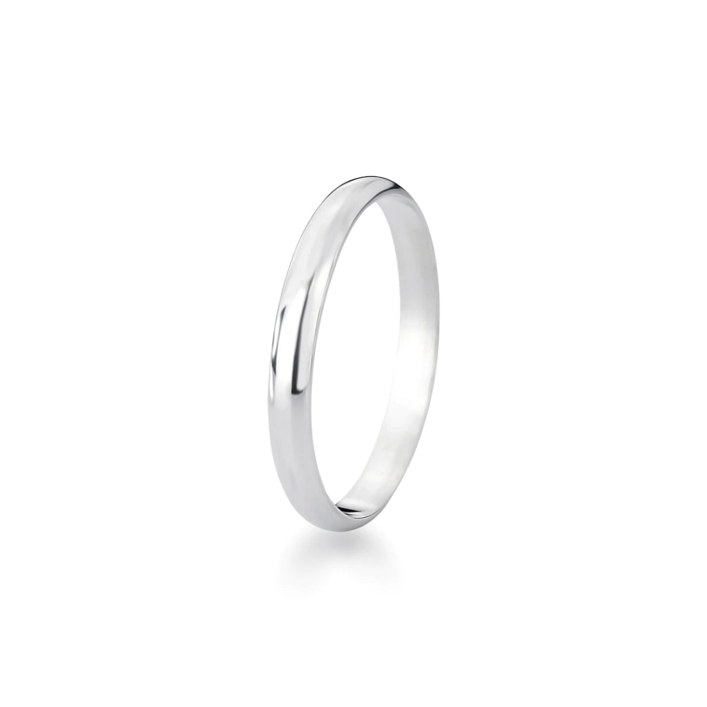 Aliança Unitária de Prata 2,5mm Lisa